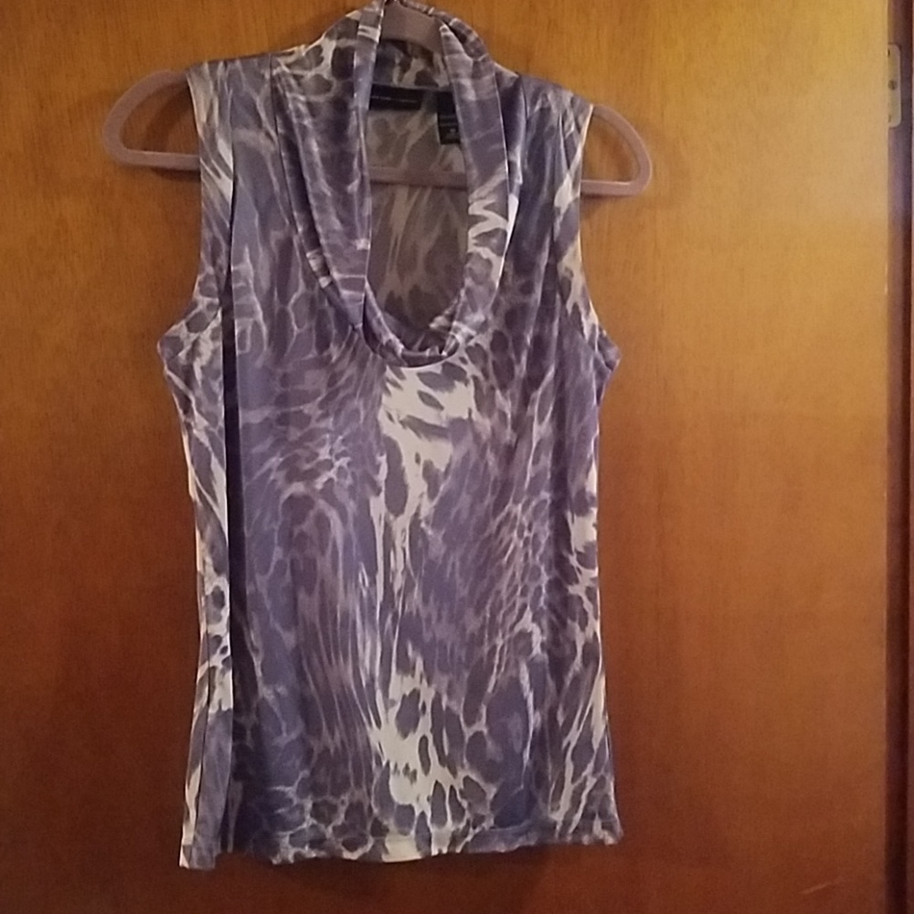 Sleeveless top scoop cowl neck